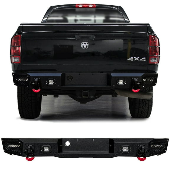 Vijay Rear Bumper Compatible with 2002-2003-2004-2005-2006-2007-2008 Dodge Ram 1500 Pickup Except Rebel and Classic
