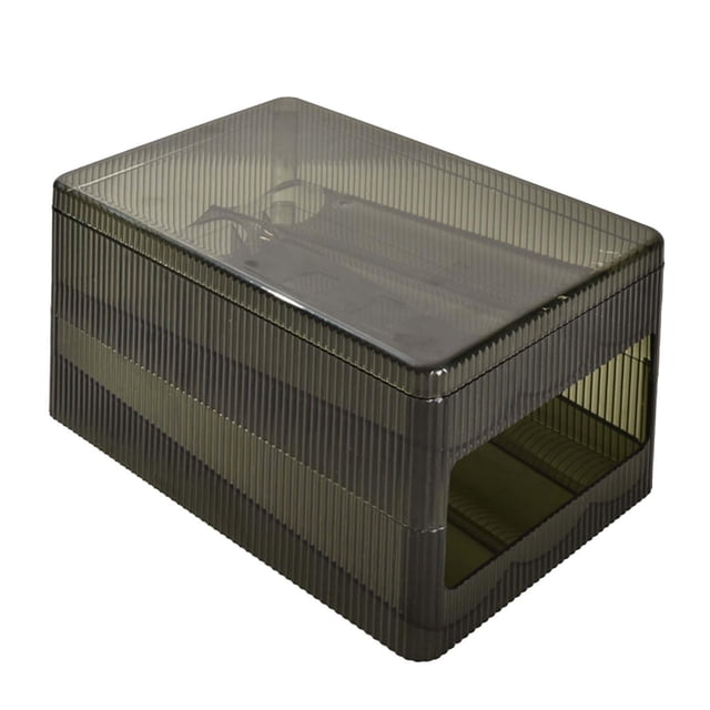 Caja de Almacenamiento con Soporte para Huevos Rodantes Automáticos con Tapa de 2 Niveles para Refrigerador