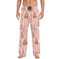 thumbnail image 7 of FORMRS Mens Pajama Pants with Pockets Sleepwear Lounge Bottoms Sizes S-2XL, Beige Gingerbread Houses, 7 of 7