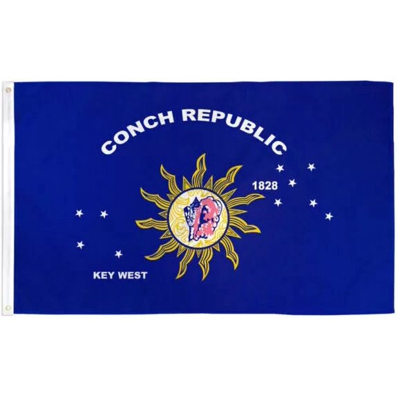 Key West Flag 3X5Ft Flag Of Conch Republic Conchs Flag 3X5 House Flag 100D