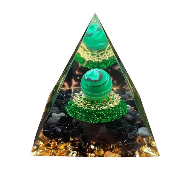 white Pirámide de orgón para energía positiva, pirámides curativas para reducir el estrés Chakra Reiki curación meditación atrae suerte y éxito