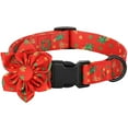 thumbnail image 6 of Pet Artist Christmas Dog Collar with Removable Bow, Adjustable for Small Medium Large Dogs, Holiday Party Festive Pet Gear, 6 of 12