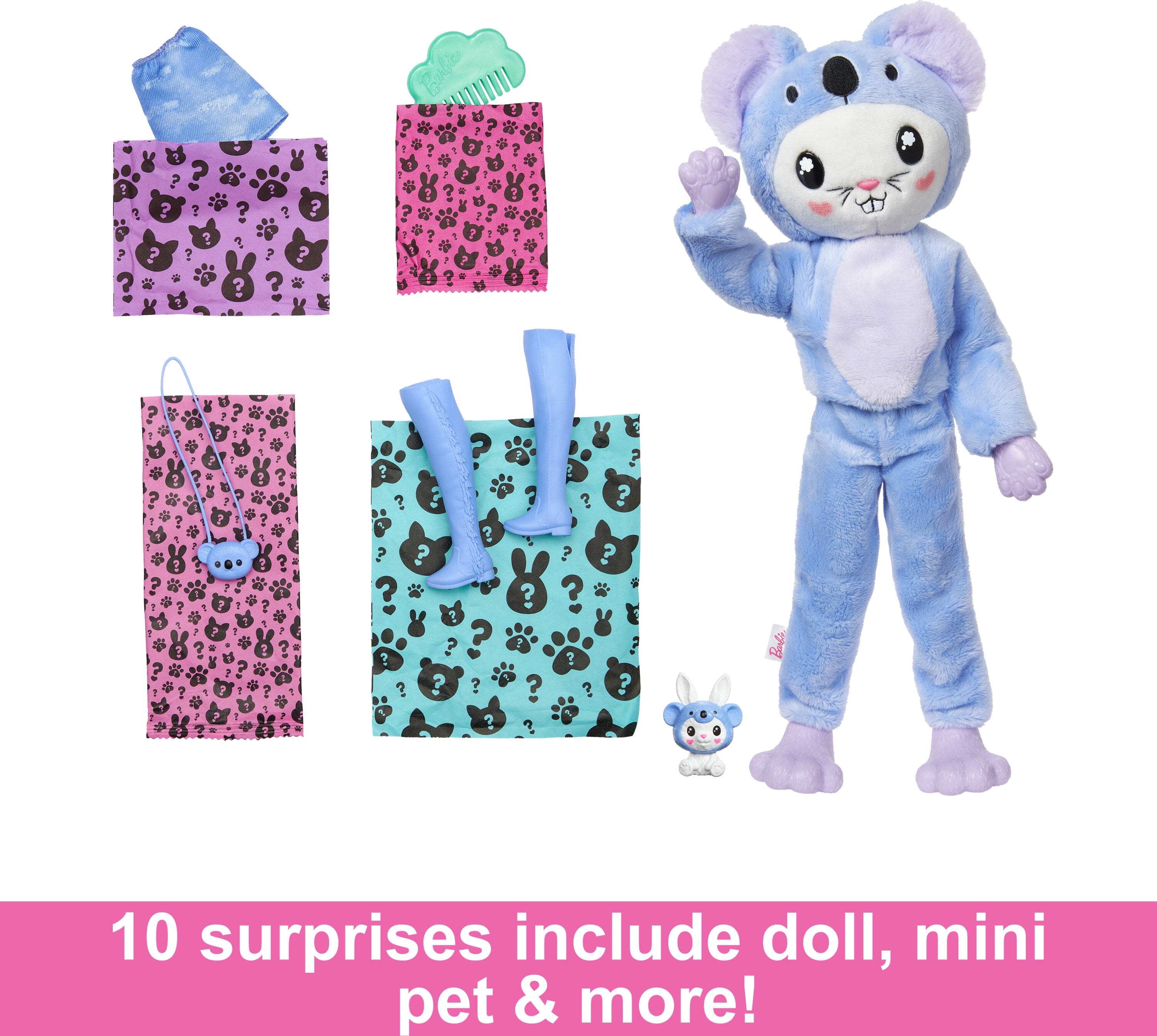 Barbie Cutie Reveal Costume-Themed Doll & Accessories with 10 Surprises, Bunny as a Koala