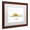 thumbnail image 2 of Trademark Fine Art 'El Paso Texas Skyline WB-1' Canvas Art by Marlene Watson, White Matte, Wood Frame, 2 of 3