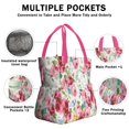 thumbnail image 3 of Pioneer Flower Floral Print Pattern Drawstring Lunch Bag Women - Drawstring Lunch Bag Insulated for Work Office - Stain-Resistant Large Lunchbags for Women with Multi-Pockets, 3 of 6