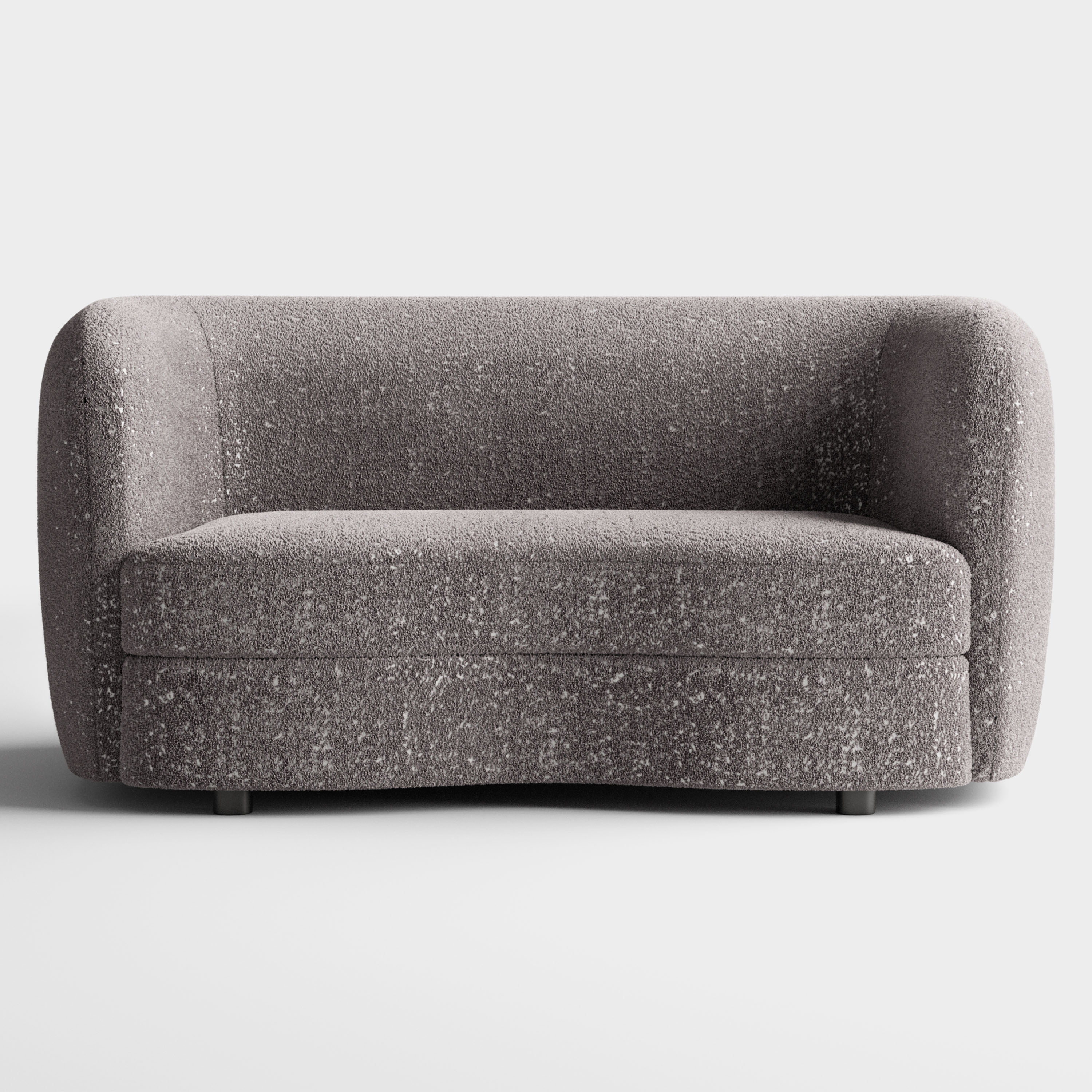 Furniture of America Sonya Tuxedo Style Upholstered Boucle Fabric Charcoal Gray Loveseat