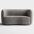 thumbnail image 2 of Furniture of America Sonya Tuxedo Style Upholstered Boucle Fabric Charcoal Gray Loveseat, 2 of 11