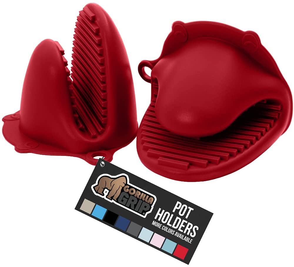 Heat and Slip Resistant Silicone Mini Potholders Mitts, Oven Mitt