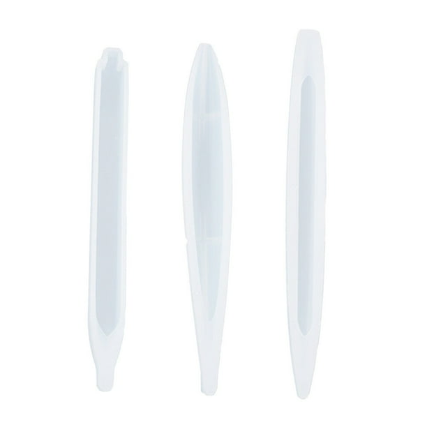 Molde de silicona para resina epoxi (3 unidades) para bolígrafos, ideal para manualidades con resina.