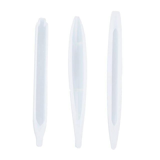 3 piezas bolígrafo resina molde de silicona molde de epoxi para manualidades de resina DIY