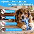 thumbnail image 3 of 2 packs dog chew toys, suitable for aggressive chewers, durable nylon dog bone teeth cleaning chew toys, keeps medium and large dogs busy, 3 of 4