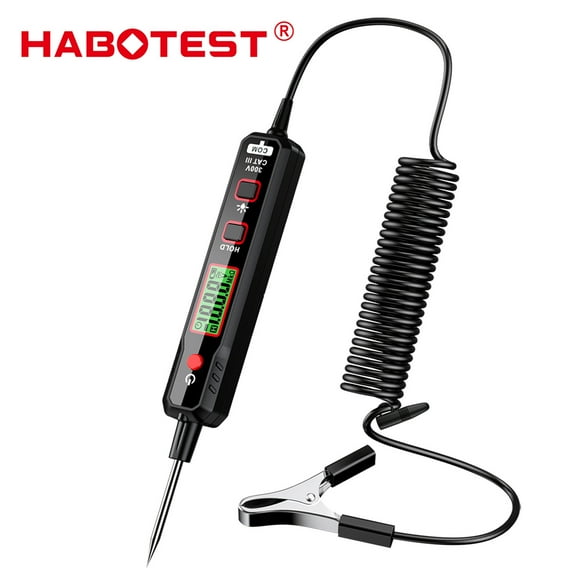 HABOTEST Automotive Circuit Tester Probe Pencil 100V,DC Voltage Backlight Car Fault Maintenance Circuit Test Pen