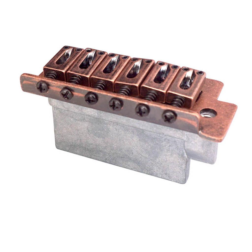 Dualoai Copper Red Flat Saddle Single Tremolo Bridge System for SQ ST Electric Guitar