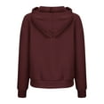 thumbnail image 5 of Qulqfy Womens Workout Hoodies Half Zipper Fall 2025 Embossed Cute Wine Sweatshirts Women's Fancy Tops XL, 5 of 6