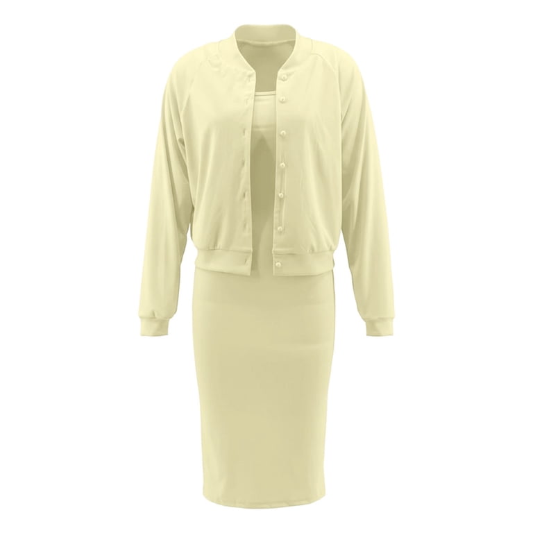 bodycon dress and cardigan set Unir Women'S 2-Piece Casual Matching Set, Sleeveless Square Neck Midi With Long Sleeve Button Up Jacket, Smooth Wrinkle-Resistant Polyester Fabric, 2pcs, Sizes S Through XXXL 1. STATE Women's Dresses NPU-Deejay-202601 Color:mauve The cardigan measures 47