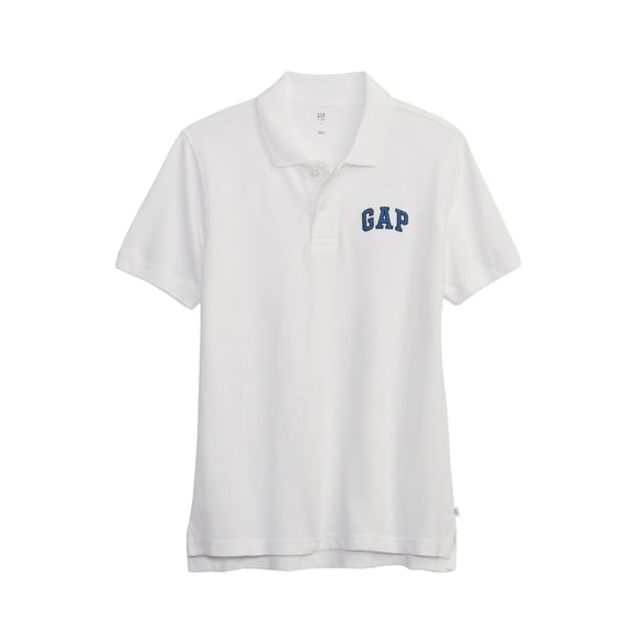 Camisa Polo para Niños GAP Logo Blanco Óptico Talla Grande