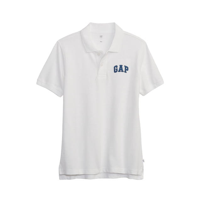 Camisa Polo para Niños GAP Logo Blanco Óptico Talla Grande