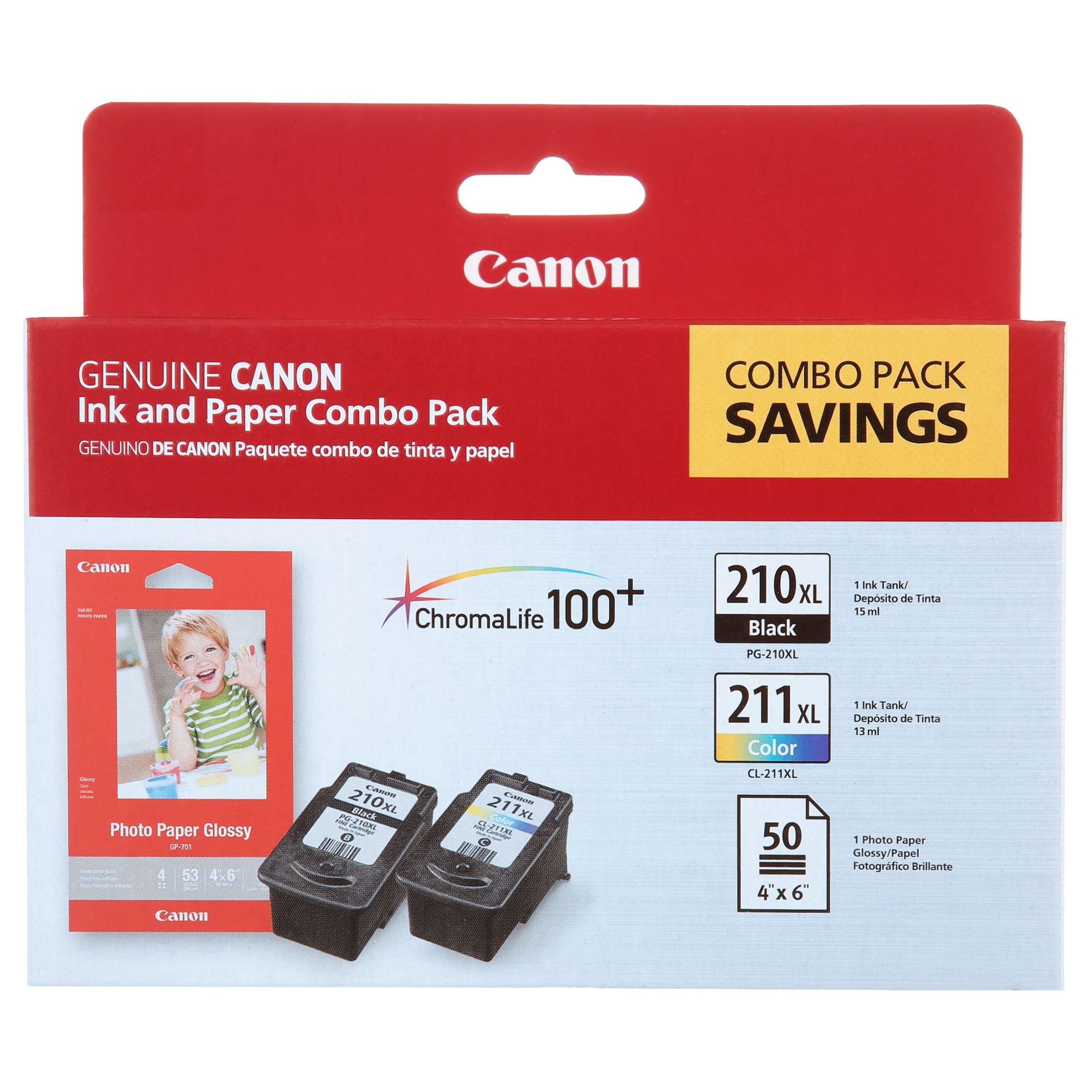 Canon Extra Large Combo Pack - PG210XL/CL211XL Ink Cartridges for