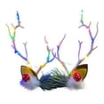 thumbnail image 2 of Christmas Headbands,Christmas Costume Headwears,Christmas Head Topper,Glowing Bands Christmas Headdress Antler Hair Clips Hair Bands Mori Fairys Headband Hair Accessories Female Event Decoration, 2 of 9