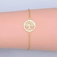 thumbnail image 2 of EOEMY Stainless Steel Bracelet Lobster Clasp Tree Of Life Silver Gold Adjustable P259-Gold, 2 of 2