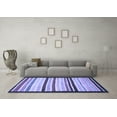 thumbnail image 3 of Ahgly Company Machine Washable Indoor Rectangle Abstract Blue Modern Area Rugs, 7' x 9', 3 of 4