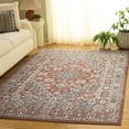thumbnail image 3 of SAFAVIEH Blair Gerald Traditional Machine Washable Area Rug, 6'7" x 6'7" Square, Rose/Grey, 3 of 14