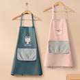 thumbnail image 6 of Clearance Under $5 Kitchen Apron With Hand Wiping Waterproof Oily Apron Housework Cleaning Hanging Neck Apron for Home & Kitchen, 6 of 6