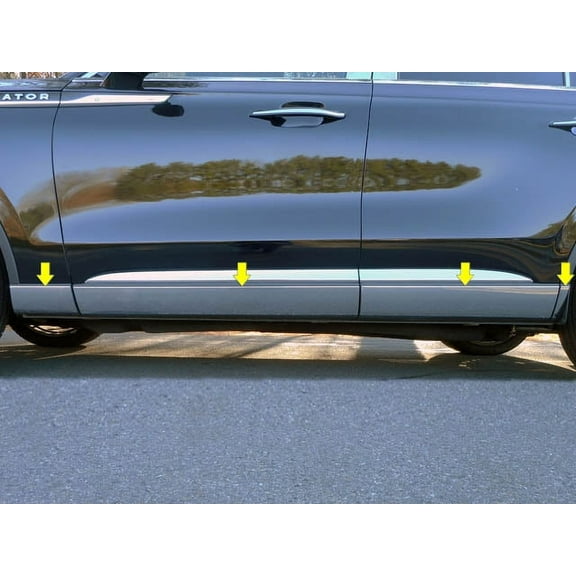 Stainless Steel Rocker Panel Trim 8Pc Fits 2020 Lincoln Aviator TH60620 QAA