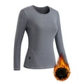 thumbnail image 2 of LEAVINGSUO Long Sleeve Tops Winter USB Third Gear Women Heating Constant Electric Top Keep Warm Plush Fleece Pullover Home Clothing, 2 of 4