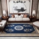 thumbnail image 2 of Living Room Carpet Chinese Style Royal Blue Carpet Nordic Rug Jacquard Bedroom Bedside Non-slip Carpet Coffee Table Floor Mat My Lux Decor Round, 2 of 7