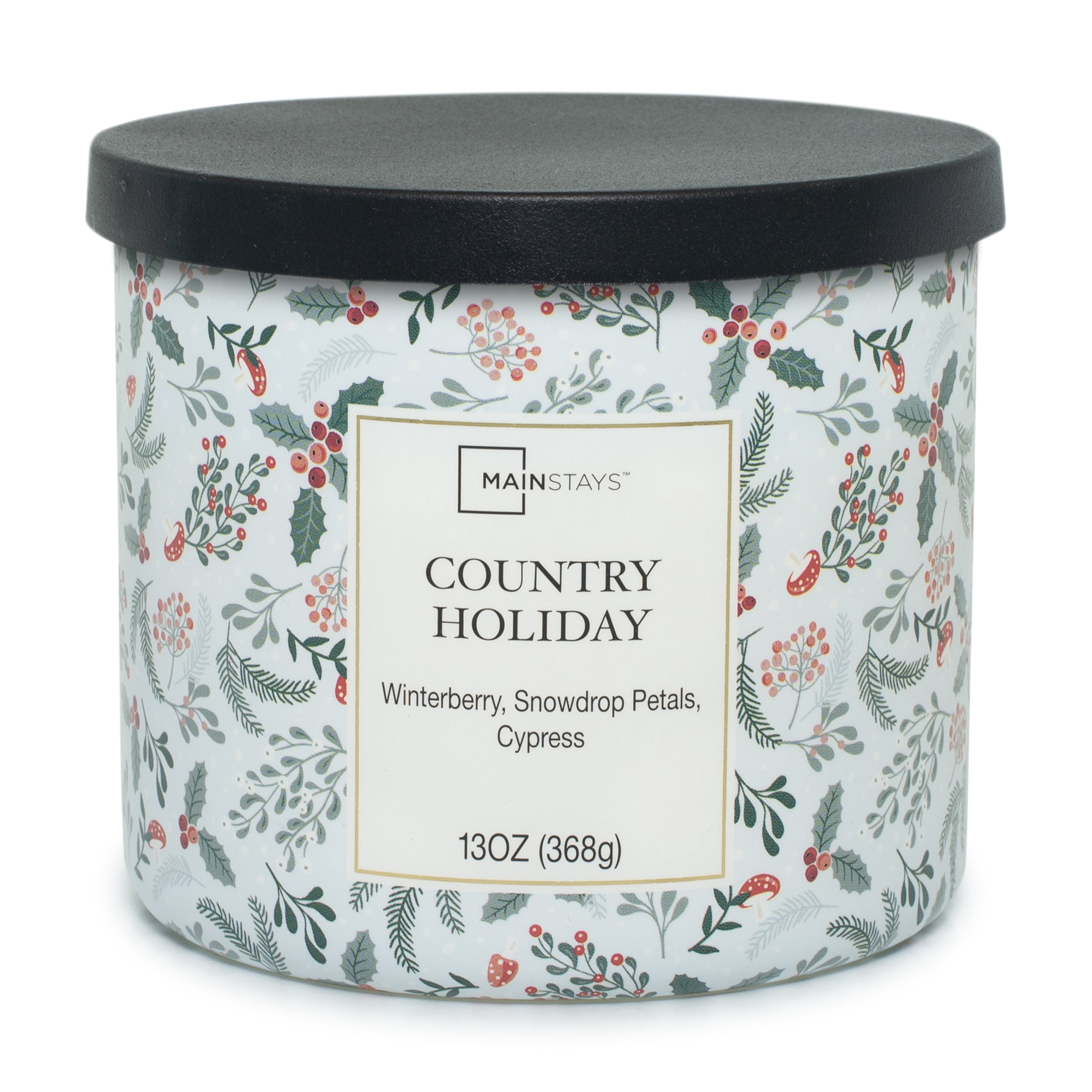 (2 pack) Mainstays Scented 3 Wick Jar Candle, Country Holiday, 13 oz.