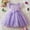 Purple, variant on Juslio Girls Dresses Round Neck Kids Flower Clothing Short Sleeve Girl Dress