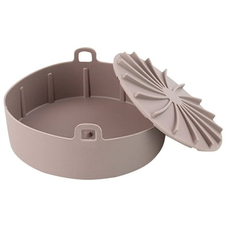 

Chueow Air Fryer Tray Bakeware - Silicone Basket Multifunctional Silicone Air Fryer Accessories Air Fryer Tray Easy Clean Non-stick Bakeware Air Fryer Silicone Pot