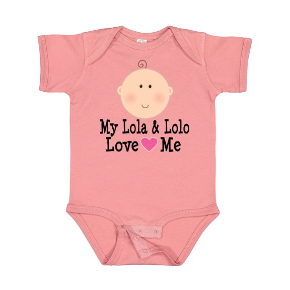 Inktastic My Lola and Lolo Love Me Girls Baby Bodysuit