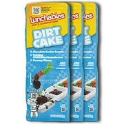 Lunchables Snacks Dirt Cake Dunking Snack Packs (3 Pack) Kids On-The-Go Snacks With Gummy Worms, Oreo Cookie Crumbs, And Chocolate Marshmallow Creme - 1.95 Ounce Packs