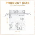 thumbnail image 2 of Uxcell 100Pcs Organza Bags, Mesh Candy Pouch with Drawstring Gold Rose Flower Jewelry Gift Bag White Silver 2.8 x 3.5 inch, 2 of 6
