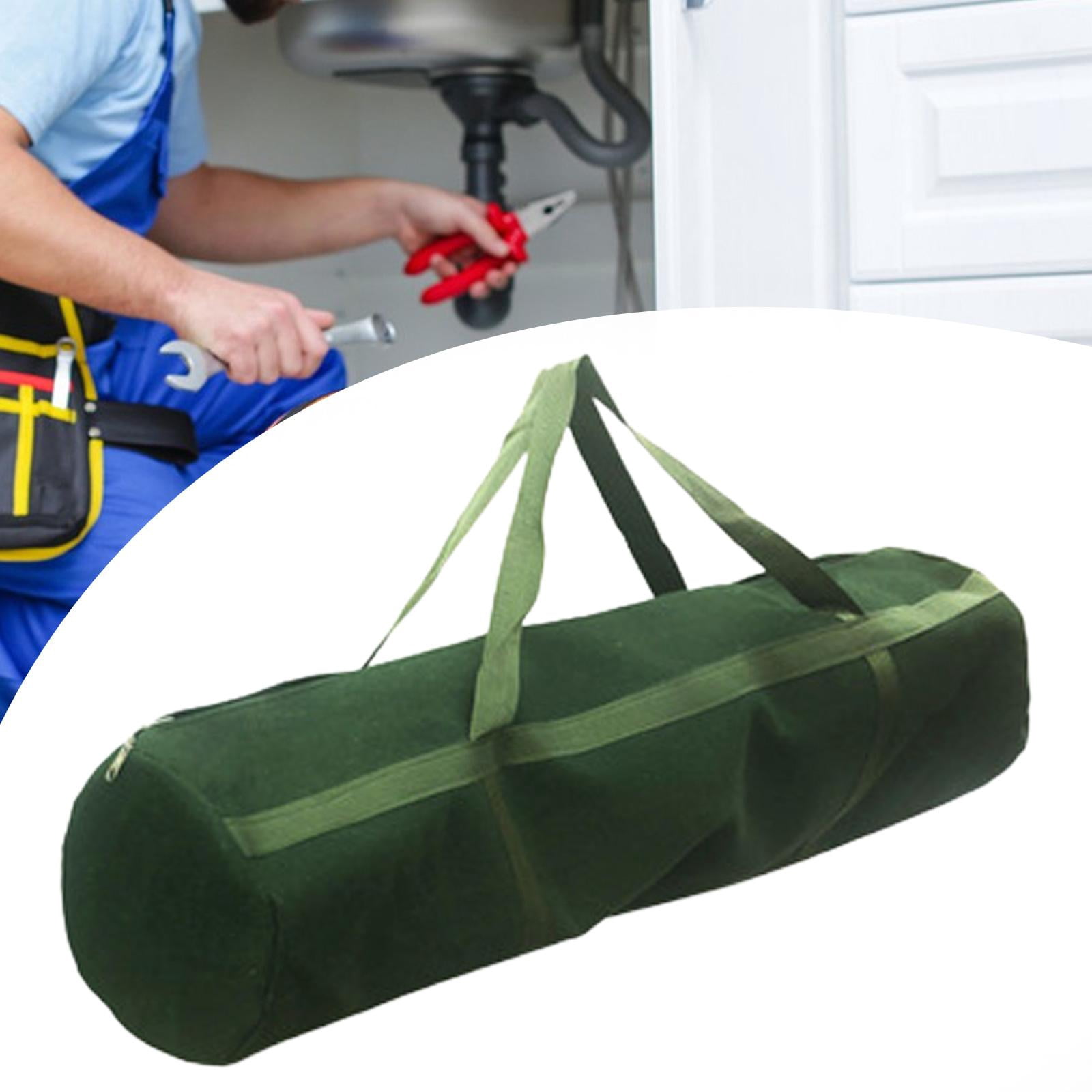 simhoa Canvas Tool Bag Tool Organizer Bag Wide Mouth Pouch Carrying Case Thick Heavy Duty Tools Case Tool Tote for Worker Woodworker 100x28cm