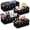 Black, variant on 4 Pcs Green Macrame Storage Basket for Shelves 13 in 11 in Boho Storage Basket Hand Woven Boxes with Wood Handles Beads Decorative Countertop Toilet Tank Cabinet Organizer for Home Room Decor