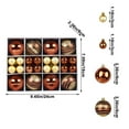 thumbnail image 3 of Kbndieu Brown Christmas Balls Ornaments for Xmas Tree, 40Pcs Shatterproof Christmas Tree Decorations Plastic Xmas Hanging Balls for Wreath Garland Holiday Indoor Party, 3 of 6