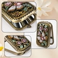 thumbnail image 3 of Retro Rectangle Alloy Fold Mirror with Glass Mirror Surface Butterfly 10.2x6.05x2.15~2.25cm, 3 of 7