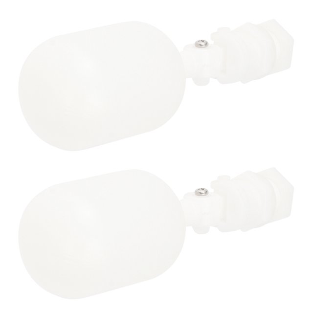 Válvula de bola de plástico, 2 piezas, G3/8 in, rosca macho, válvula de flotador de agua, control de nivel de agua, fabricada para durar