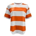 thumbnail image 6 of Womens Short Sleeve Tops Ladies Spring Summer Solid Color Printed Casual Comfortable Women's Tops Short Sleeve Tops for Women, 6 of 6