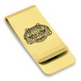 thumbnail image 1 of Stainless Steel Geometric Polygon Crocodile Animal Classic Slim Money Clip Credit Card Holder, 1 of 2