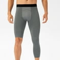 thumbnail image 1 of Men'S Single Leg Sports Tight Running Stretch Solid Color Cutting Pants Yoga Pants, 1 of 4