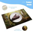 thumbnail image 3 of BaHomeck placemats Set of 4 rectangle Linen Cotton Placemats for Dining Table Washable Heat Resistant,18*12inch,Cute Baby Sloth Smiling On The Tree In Forest, 3 of 4