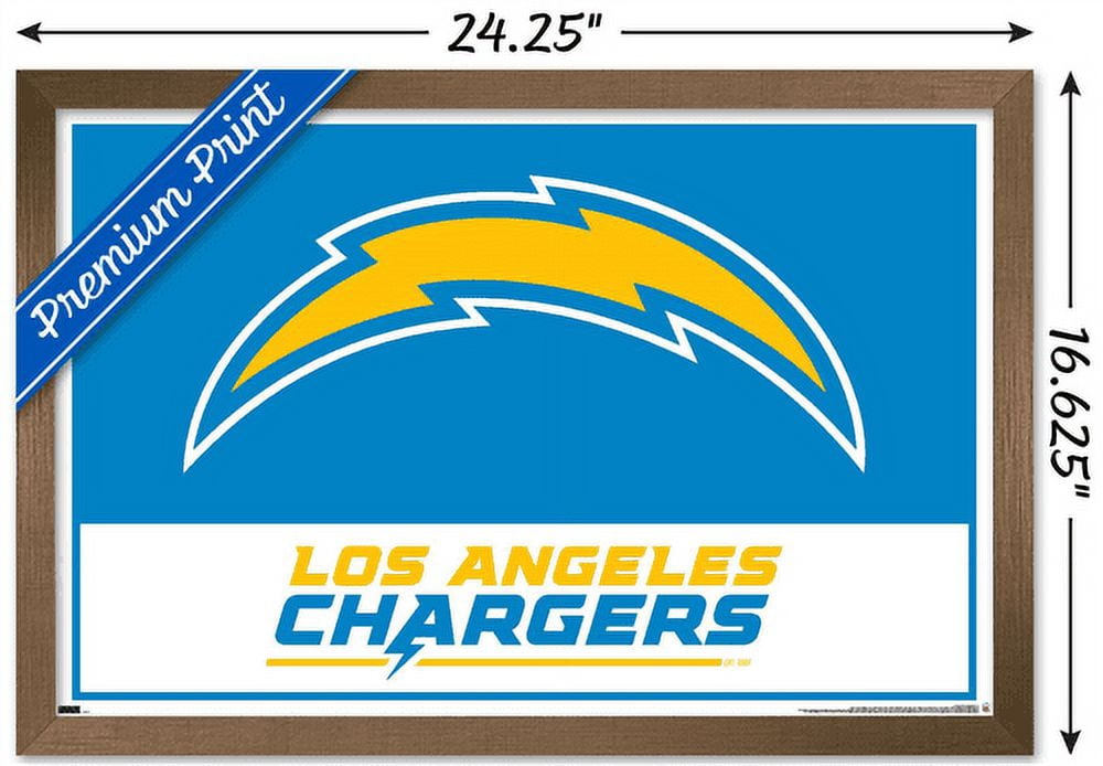 NFL Los Angeles Chargers - Logo 21 Wall Poster, 14.725" x 22.375", Framed