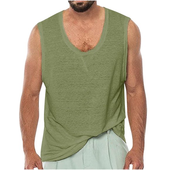 Mens Sleeveless V Neck Undershirt