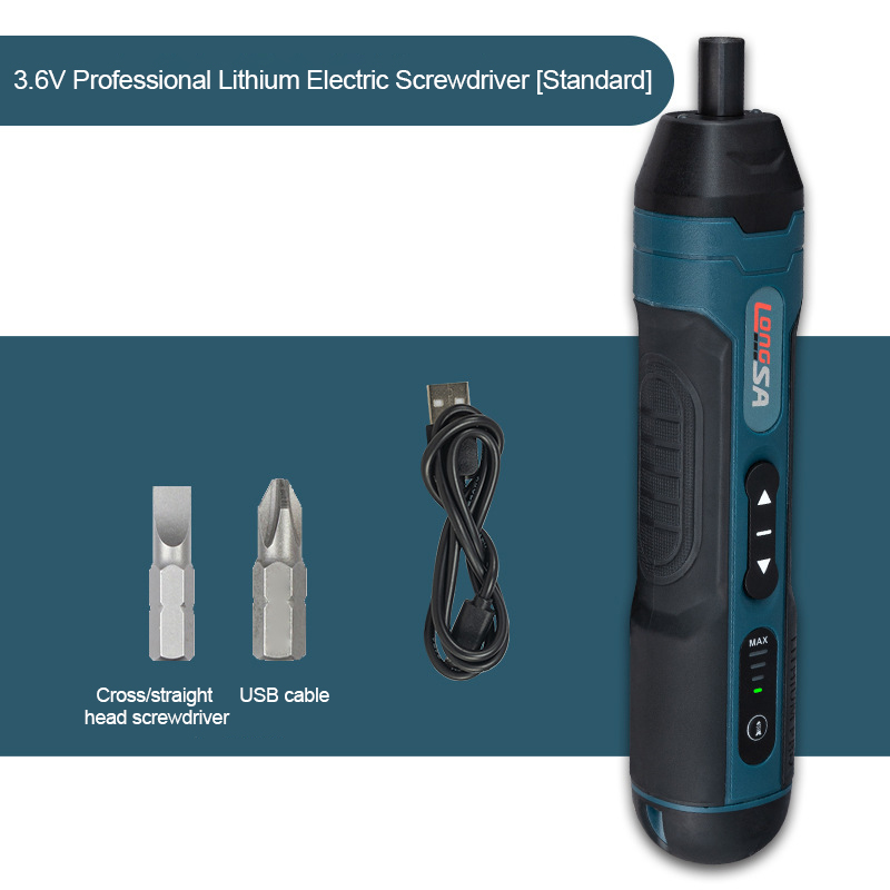 1300MAH Rechargeable Cordless Electric Screwdriver Set 3.6V Power Screwdrivers Drill 4 Torque Screw Driver Household Repair Tool
