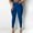 Blue, variant on HUPOM Womens Dress Pants Stretchy Pants For Women In Clothing Compression High Waist Rise Long Straight-Leg White L