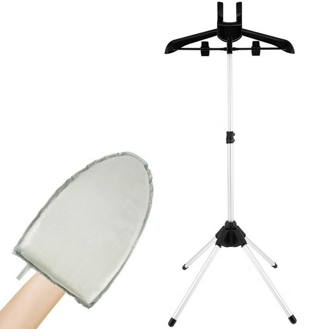 Iron Steam Stand Set with Hand-held Ironing Board Heavy-Duty Handheld Garment Steamer Rack High Adjustable Standing Ironing Machine Hanger Garment Hanger for Steaming Clothes